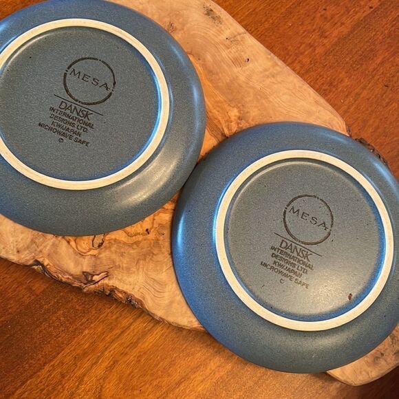 Dansk Mesa Sky Blue Mugs & Saucers - Set of Two - Picture 7 of 7